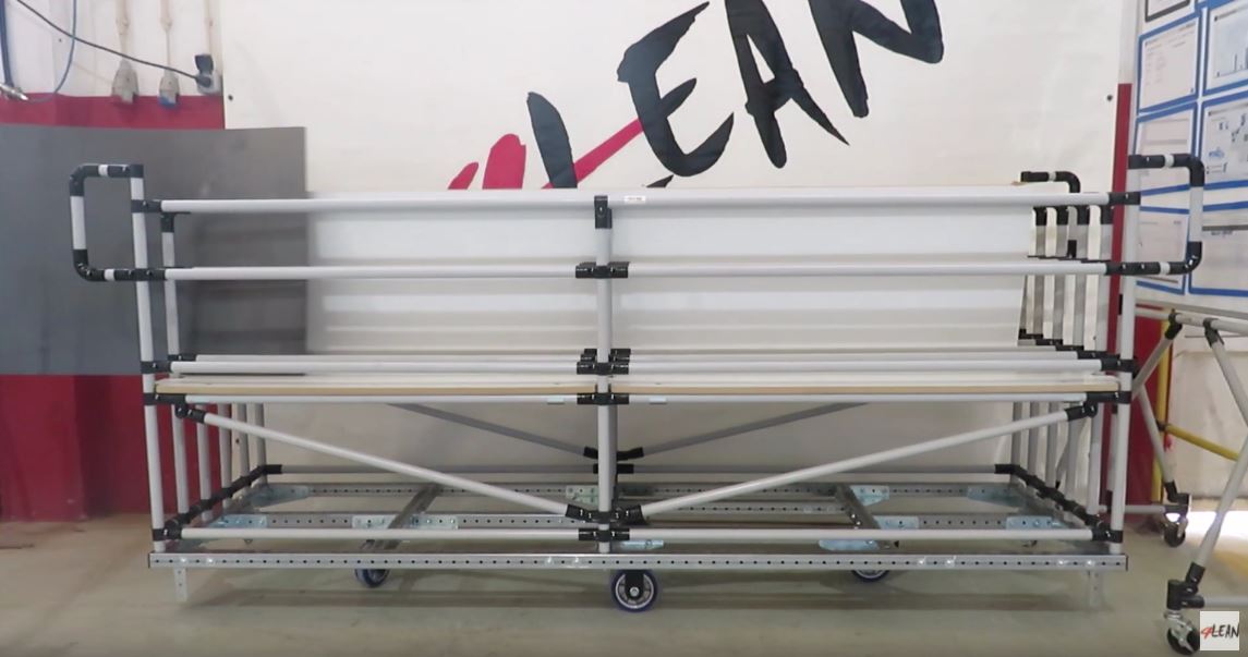 Lean Manufacturing - 4Lean - Mizusumashi-Tall Panel Wagon Modular