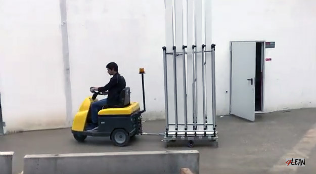 Lean Manufacturing - 4Lean - Reinforced arm for stability Mizusumashi