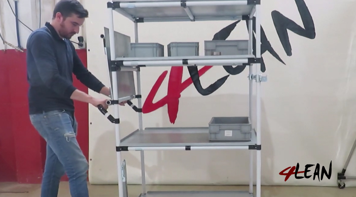 Lean Manufacturing - 4Lean - Mizusumashi - Box Foldable Plate Wagon Modular